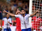 Graziano Pelle of Italy celebrates after scoring the opening goal during the EURO 2016 Group H Qualifier match between Italy and Malta during the UEFA EURO 2016 qualifier between Italy and Malta on September 3, 2015