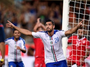 Graziano Pelle of Italy celebrates after scoring the opening goal during the EURO 2016 Group H Qualifier match between Italy and Malta during the UEFA EURO 2016 qualifier between Italy and Malta on September 3, 2015