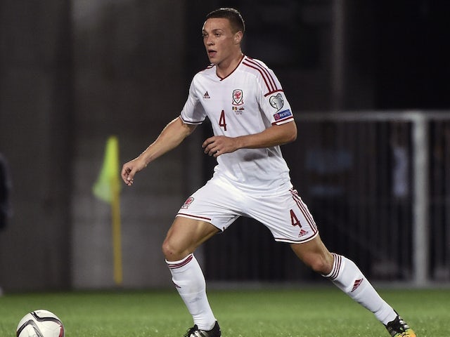Wales defender James Chester during the Euro 2016 qualifying round football match Andorra vs Wales on September 9, 2014 at the Municipal Stadium in Andorra. AFP PHOTO / PASCAL PAVANI (Photo credit should read PASCAL PAVANI/AFP/Getty Images)