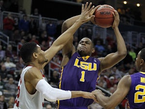 Jarell Martin #1 of the LSU Tigers plays against the North Carolina State Wolfpack during the second round of the 2015 NCAA Men's Basketball Tournament at Consol Energy Center on March 19, 2015 in Pittsburgh, Pennsylvania.