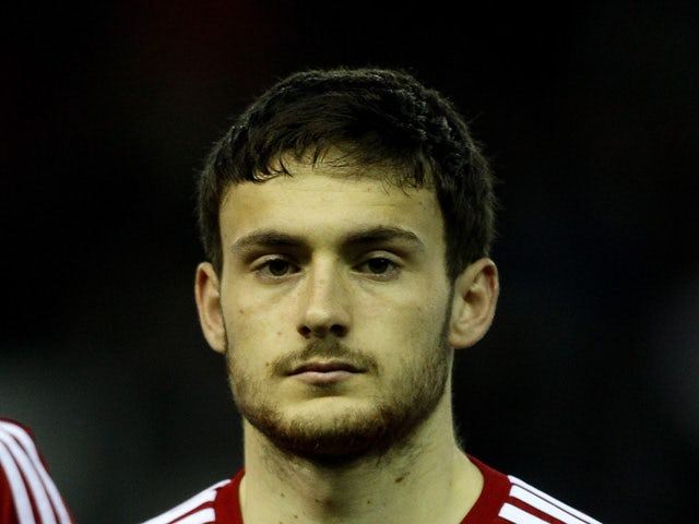 Josh Pritchard of Wales looks on prior to during the U21 European Championship Qualifier between England and Wales at Pride Park Stadium on March 5, 2014