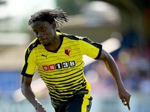 Juan Carlos Paredes of Watford during the Pre Season Friendly match between AFC Wimbledon and Watford at The Cherry Red Records Stadium on July 11, 2015