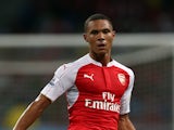 Kieran Gibbs of Arsenal in action during the Barclays Asia Trophy final match between Arsenal and Everton at the National Stadium on July 18, 2015