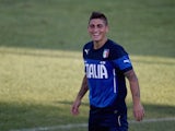 Marco Verratti in action during an Italy training session on September 2, 2015
