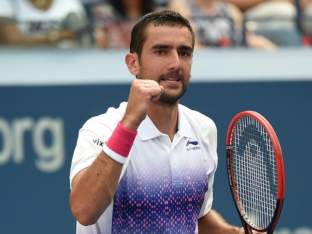 Marin Cilic of Croatia celebrates his win over Evgeny Donskoy of Russia during their 2015 US Open Men's singles round 2 match at USTA Billie Jean King National Tennis Center in New York on September 2, 2015. Cilic won 6-2, 6-3, 7-5. AFP PHOTO/JEWEL SAMAD 