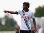 Nathan Oduwa of Spurs gives instructions during the Barclays U21 Premier League match between Tottenham Hotspur U21 and Everton U21 at Tottenham Hotspur Training Ground on August 10, 2015