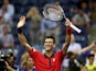 Novak Djokovic of Serbia celebrates his win over Andreas Haider-Maurer of Austria during their Men's Singles Second Round match on Day Three of the 2015 US Open at the USTA Billie Jean King National Tennis Center on September 2, 2015