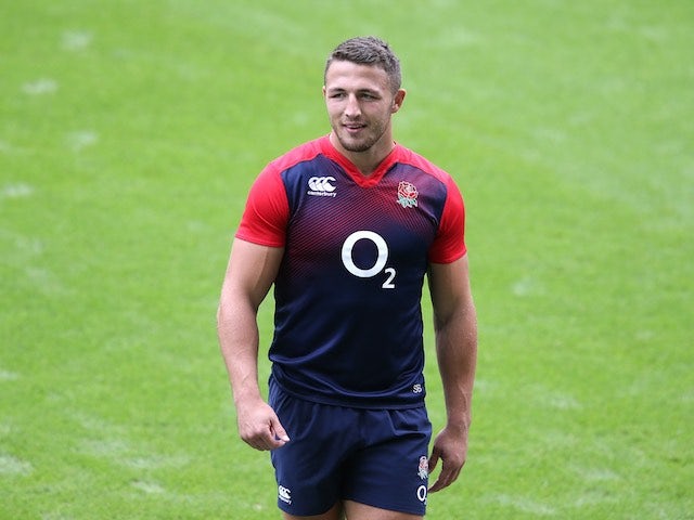 Sam Burgess in action during an England training session on September 4, 2015