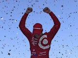 Scott Dixon of New Zealand driver of the #9 Target Chip Ganassi Racing Chevrolet Dallara celebrates winning the IndyCar Championship for the Verizon IndyCar Series GoPro Grand Prix of Sonoma at Sonoma Raceway on August 30, 2015