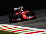 Sebastian Vettel in action during the Italian GP practice on September 4, 2015