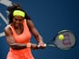 Serena Williams of the United States returns a shot to Kiki Bertens of the Netherlands during their Women's Singles Second Round match on Day Three of the 2015 US Open at the USTA Billie Jean King National Tennis Center on September 2, 2015 in the Flushin