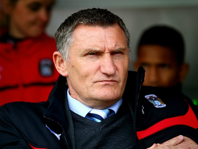 Tony Mowbray, manager of Coventry City looks on prior the Sky Bet League One match between Crawley Town and Coventry City at The Checkatrade.com Stadium on May 3, 2015 in Crawley, West Sussex.
