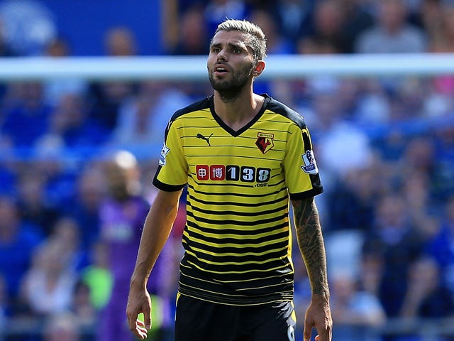 Valon Behrami of Watford during the Barclays Premier League match between Everton and Watford at Goodison Park on August 8, 2015