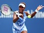 Venus Williams of the United States returns a shot against Monica Puig of Puerto Rico during her Women's Singles First Round match on Day One of the 2015 US Open at the USTA Billie Jean King National Tennis Center on August 31, 2015