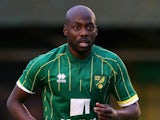 Youssouf Mulumbu of Norwich City looks on during the pre season friendly match between Hitchin Town and Norwich City at Top Field Stadium on July 14, 2015 in Hitchin, England.