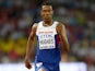 Zharnel Hughes of Great Britain competes in the Men's 200 metres heats during day four of the 15th IAAF World Athletics Championships Beijing 2015 at Beijing National Stadium on August 25, 2015
