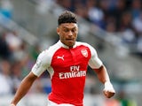 Alex Oxlade-Chamberlain of Arsenal in action during the Barclays Premier League match between Newcastle United and Arsenal at St James' Park on August 29, 2015