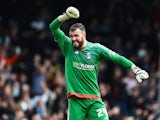 Fulham keeper Andy Lonergan in action during the game with Blackburn on September 13, 2015