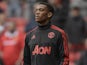 Man Utd's Anthony Martial warms up prior to the game with Liverpool on September 12, 2015