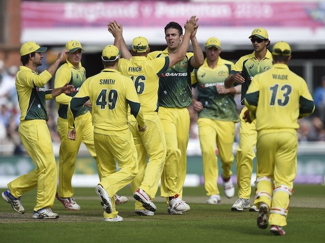 Happy Australians during the final ODI with England on September 13, 2015