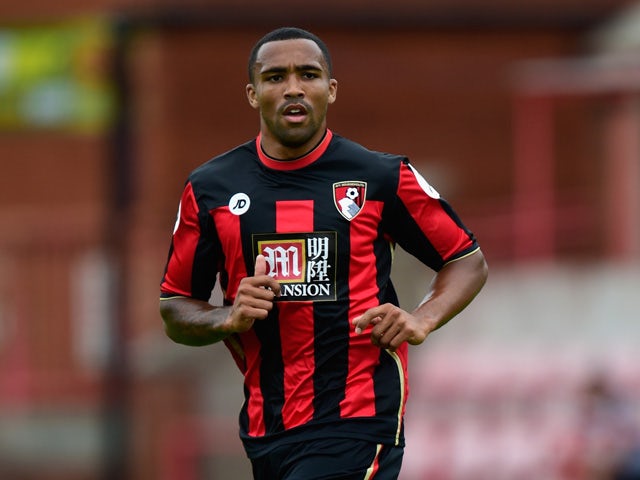  AFC Bournemouth striker Callum Wilson in action during the Pre season friendly match between Exeter City and AFC Bournemouth at St James Park on July 18, 2015