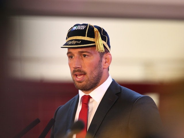 England captain Chris Robshaw attends the official Rugby World Cup welcome ceremony on September 12, 2015