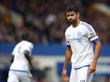 Chelsea's Diego Costa looks downbeat during the match with Everton on September 12, 2015