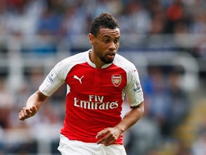 Francis Coquelin of Arsenal in action during the Barclays Premier League match between Newcastle United and Arsenal at St James' Park on August 29, 2015