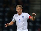 James Ward-Prowse of England during the International friendly match between England U21 and USA U23 at Deepdale on September 3, 2015 in Preston, England