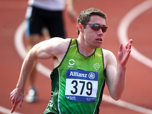 Jason Smyth of Ireland competes in the mens 200m T12 semi final during day three of the IPC Athletics European Championships at Swansea University Sports Village on August 21, 2014