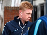 Kevin de Bruyne arrives at Selhurst Park ahead of Man City's game with Crystal Palace on September 12, 2015