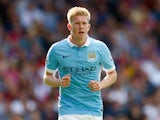 Kevin de Bruyne comes on for his Manchester City debut against Crystal Palace on September 12, 2015