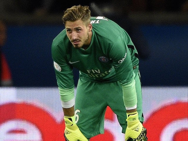 Kevin Trapp in action for PSG on September 11, 2015