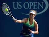 Maia Lumsden of Great Britain returns a shot against Anna Kalinskaya of Russia Junior Girls' Singles First Round match on Day Seven of the 2015 US Open at the USTA Billie Jean King National Tennis Center on September 6, 2015 in the Flushing neighborhood o