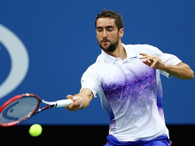 Marin Cilic in action during his US Open semi-final with Novak Djokovic on September 11, 2015