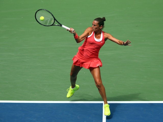 Roberta Vinci in action during her US Open semi-final on September 11, 2015