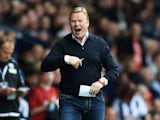 Southampton boss Ronald Koeman barks during the game with West Brom on September 12, 2015