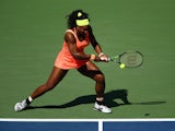 Serena Williams in action during her US Open semi-final on September 11, 2015