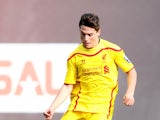 Liverpool's forward Sergi Canos in action during the UEFA Youth League match between SL Benfica and Liverpool FC on February 24, 2015 in Seixal, Portugal. 