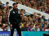 Tony Pulis manager of West Bromwich Albion gestures during the Barclays Premier League match between Aston Villa and West Bromwich Albion at Villa Park on September 19, 2015 in Birmingham, United Kingdom.