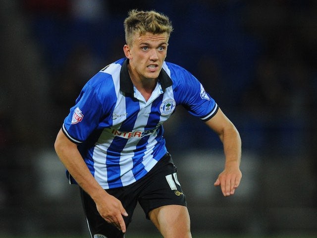 Emyr Hughes in action for Wigan on August 19, 2014