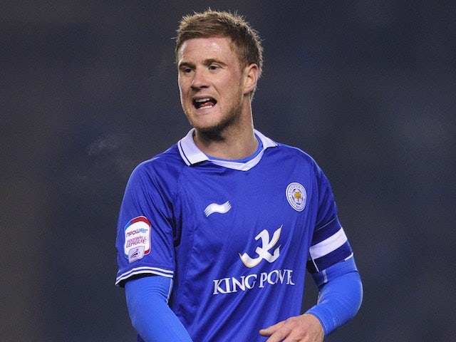 Matt Mills in action for Leicester in August 2012
