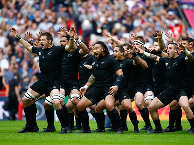 Ritchie McCaw of New Zealand leads the Haka during the 2015 Rugby World Cup Pool C match between New Zealand and Argentina at Wembley Stadium on September 20, 2015
