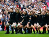 Ritchie McCaw of New Zealand leads the Haka during the 2015 Rugby World Cup Pool C match between New Zealand and Argentina at Wembley Stadium on September 20, 2015