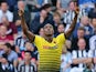 Odion Ighalo of Watford celebrates scoring his team's second goalduring the Barclays Premier League match between Newcastle United and Watford at St James' Park on September 19, 2015 in Newcastle upon Tyne, United Kingdom.