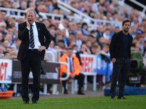 Steve McClaren manager of Newcastle United looks on during the Barclays Premier League match between Newcastle United and Watford at St James' Park on September 19, 2015 in Newcastle upon Tyne, United Kingdom.