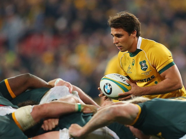 Nick Phipps of the Wallabies prepares for a scrum during The Rugby Championship match between the Australian Wallabies and the South Africa Springboks at Suncorp Stadium on July 18, 2015 in Brisbane, Australia. 