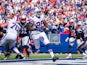Karlos Williams #29 of the Buffalo Bills runs in a touchdown on the first drive against the New England Patriots to on September 20, 2015 at Ralph Wilson Stadium in Orchard Park, New York.