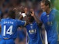 Lassana Diarra of Portsmouth celebrates with his team-mates after scoring the first goal for Portsmouth during the UEFA Cup round one first leg match between Portsmouth and Guimaraes at Fratton Park on September 18, 2008