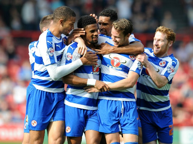 Garath McCleary of Reading celebrates scoring his side's second goal during the Sky Bet Championship match between Bristol City and Reading at Ashton Gate on September 19, 2015 in Bristol, England.